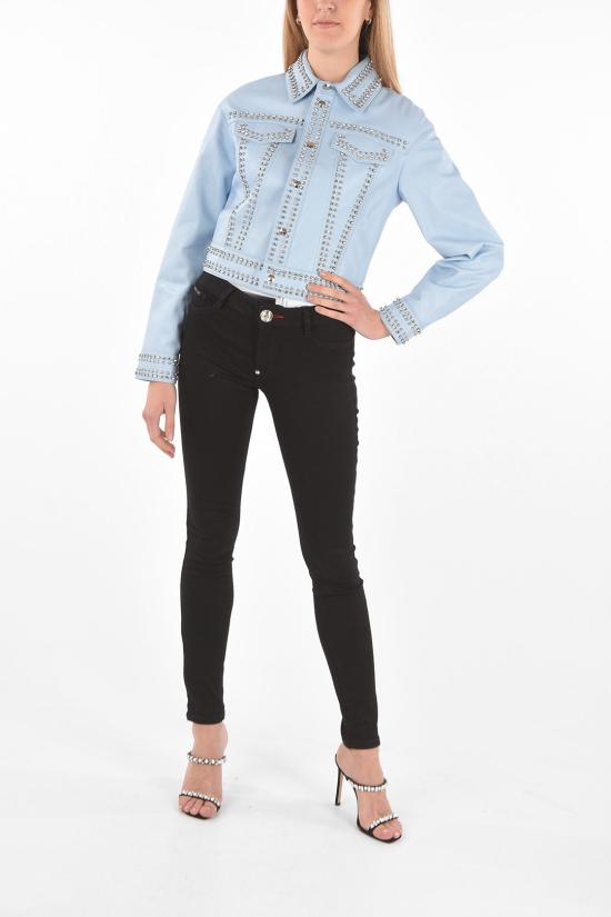  필립 플레인 가죽 데님 자켓 S19C WLB0421 PLE002N 07 Light blue - PHILIPP PLEIN