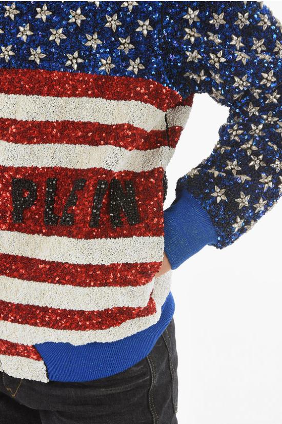  필립 플레인 봄버 자켓 P19C WRB0640 PTE106N 08 Blue - PHILIPP PLEIN