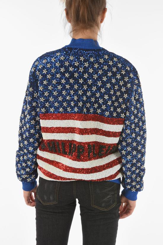  필립 플레인 봄버 자켓 P19C WRB0640 PTE106N 08 Blue - PHILIPP PLEIN