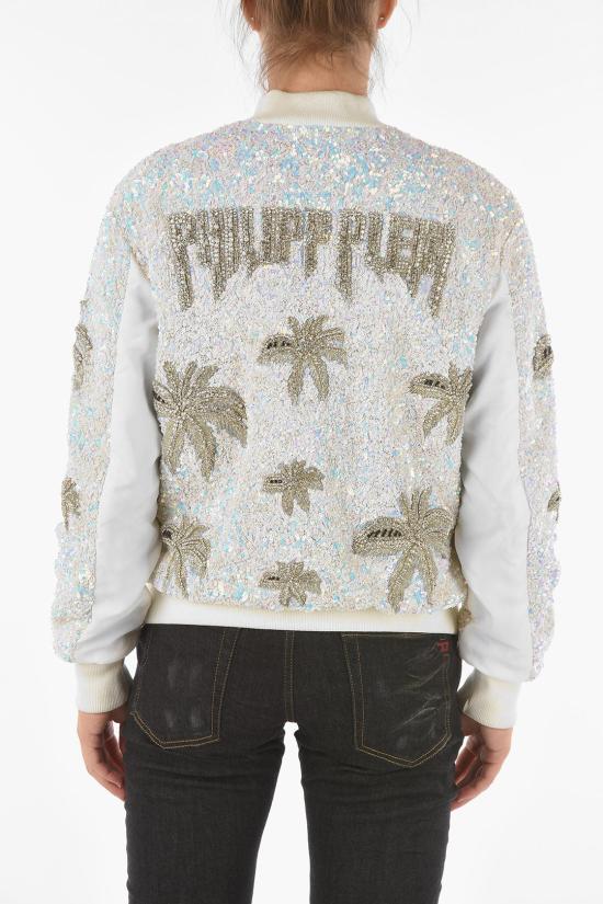  필립 플레인 봄버 자켓 S19C WRB0591 PTE106N 01 White - PHILIPP PLEIN