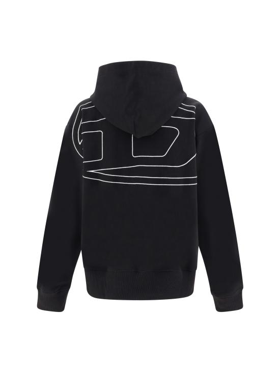 25FW 디젤 후드 티셔츠 A113040GYCJ 9XX BLACK - DIESEL