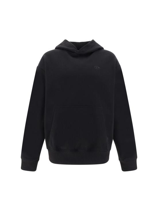 25FW 디젤 후드 티셔츠 A113040GYCJ 9XX BLACK