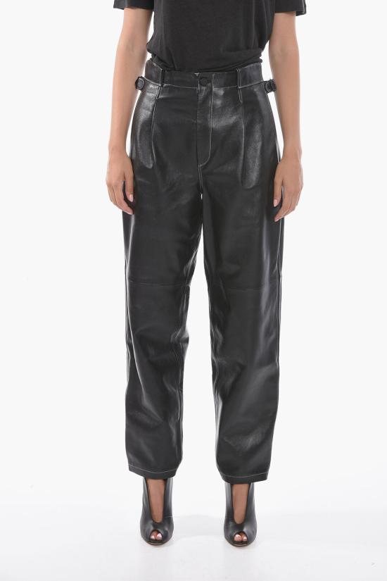  더 마네이 가죽 팬츠 SHOBAK IN BLACK LEATHER 0 BLACK