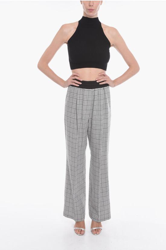  더 마네이 스트레이트 팬츠 W22TM CORUNA 0 GREY CAGE BLACK Pants Gray - THE MANNEI