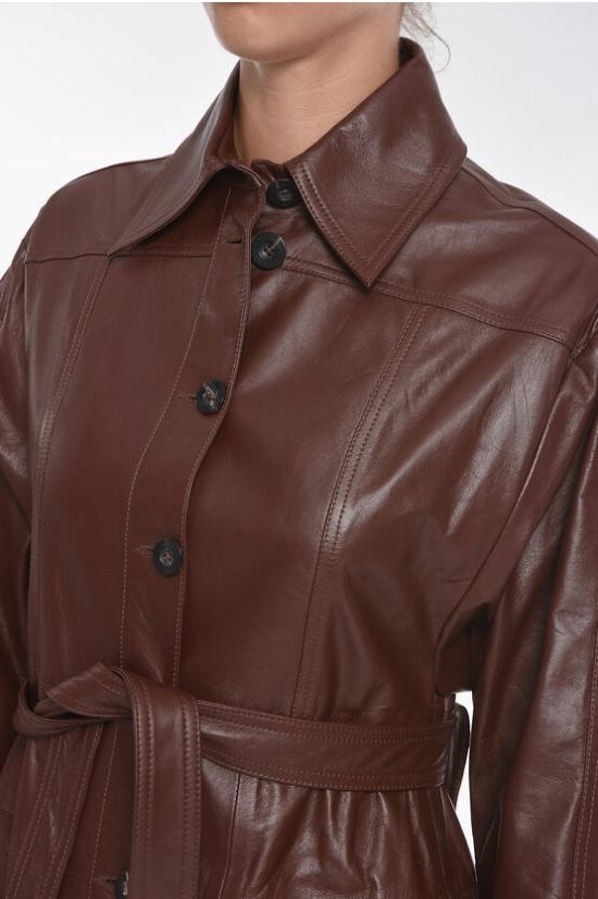  엠부시 가죽 자켓 BWJA002F21LEA0012800 Brown - AMBUSH