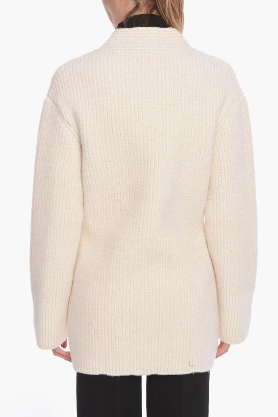  보테가베네타 캐시미어 블렌드 골지 가디건 601687VKJJ09202 White - BOTTEGA VENETA