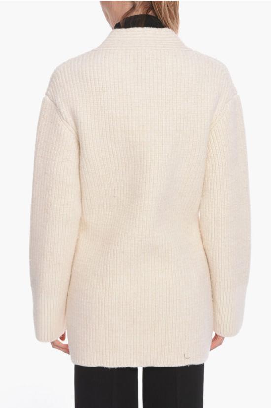  보테가베네타 캐시미어 블렌드 골지 가디건 601687VKJJ09202 White - BOTTEGA VENETA