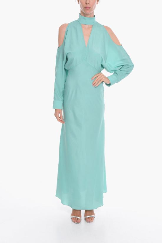  슈퍼 블론드 롱 원피스 CUT OUT DRESSVERDE Green