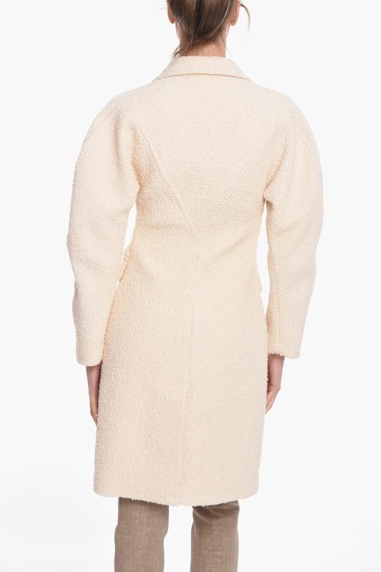  보테가베네타  코튼 부클레 싱글 브레스티드 코트 653037V0CL09206 White - BOTTEGA VENETA