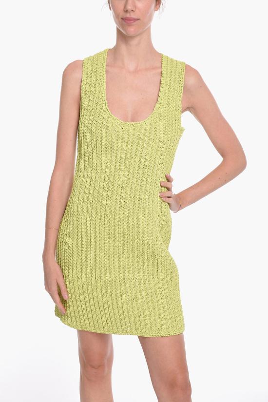  보테가베네타  니트 미디 원피스 드레스 655904V0SA03441 Green - BOTTEGA VENETA