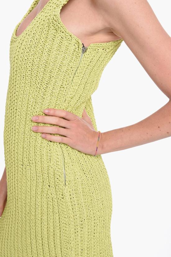  보테가베네타  니트 미디 원피스 드레스 655904V0SA03441 Green - BOTTEGA VENETA