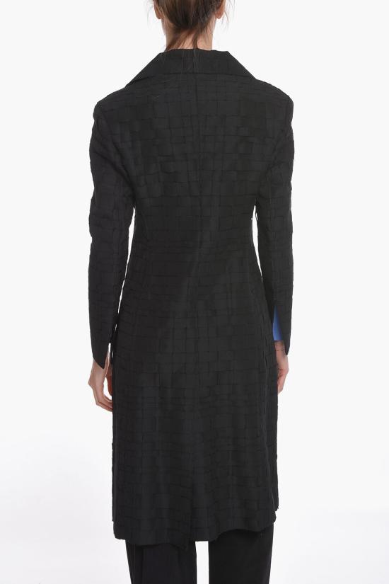  보테가베네타  실크 싱글 브레스티드 코트 592728VKCY01000 Black - BOTTEGA VENETA