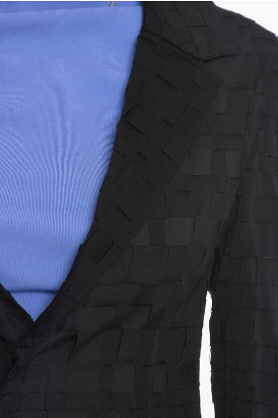  보테가베네타  실크 싱글 브레스티드 코트  592728VKCY01000 Black - BOTTEGA VENETA