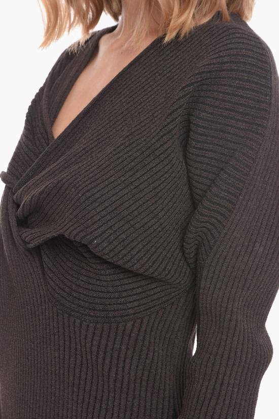  보테가베네타  니트 미니 드레스 610188VKMT02207 Brown - BOTTEGA VENETA