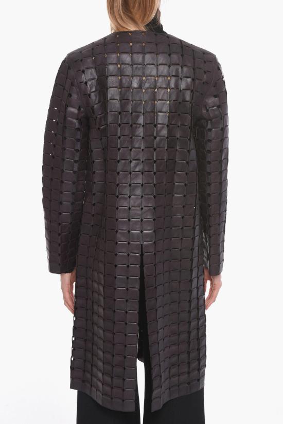  보테가베네타  드로스트링 가죽 코트 581045VF3G05001 Brown - BOTTEGA VENETA