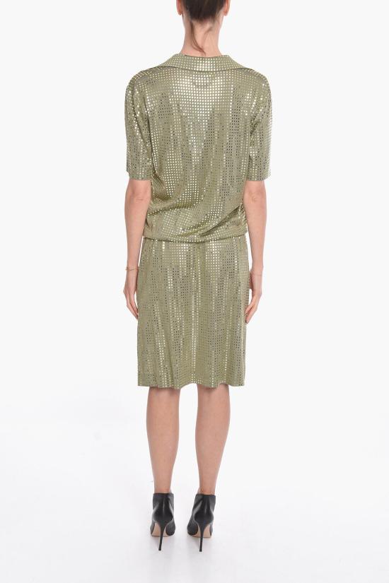  보테가베네타  스터드 미디 원피스 드레스 608929VKO102449 Green - BOTTEGA VENETA