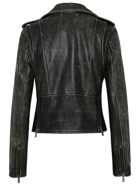 25FW 골든구스 가죽 자켓 GWP00848 P00064790100 Black - GOLDEN GOOSE