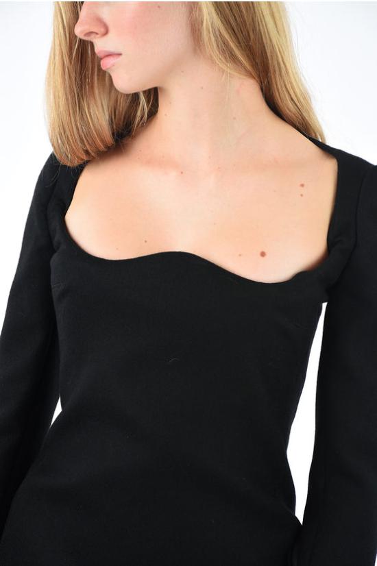  생로랑 / 여성 롱 롱 원피스 WF0 537584 Y621W 1000 Black BPG - SAINT LAURENT