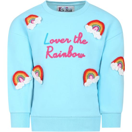  [키즈] 세인트바쓰 티셔츠 BRIONY W LOVER RAINBOW 56 EMB PATCH LIGHT BLUE