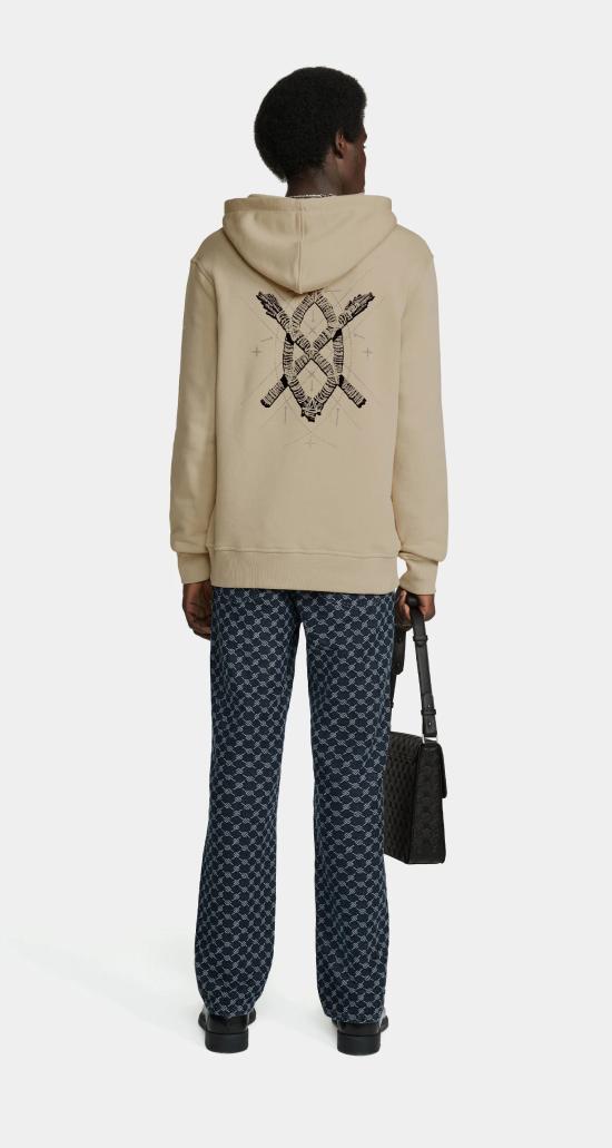  데일리 페이퍼 후드 티셔츠 RUDO 2321101 OXFORD BEIGE - DAILY PAPER