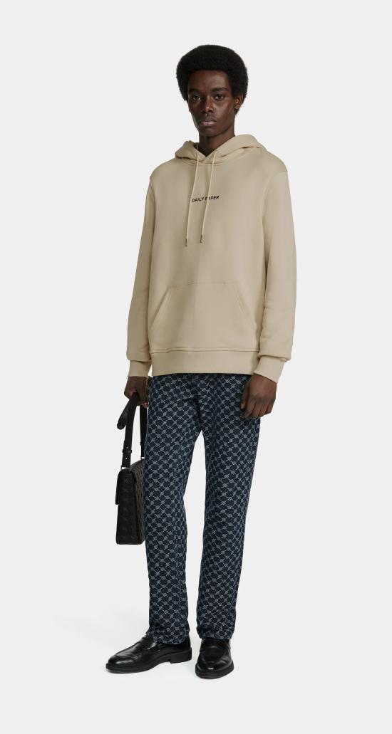  데일리 페이퍼 후드 티셔츠 RUDO 2321101 OXFORD BEIGE - DAILY PAPER