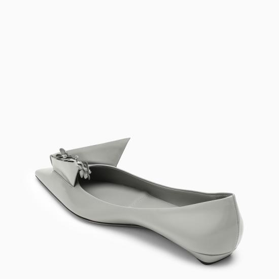  프라다 / 여성 플라워 발레리나 플랫 슈즈 1F291NA015055 Grey BPG - PRADA