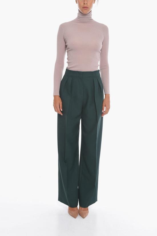  슈퍼 블론드 스트레이트 팬츠 TROUSERS FVERDE Green - SUPER BLOND