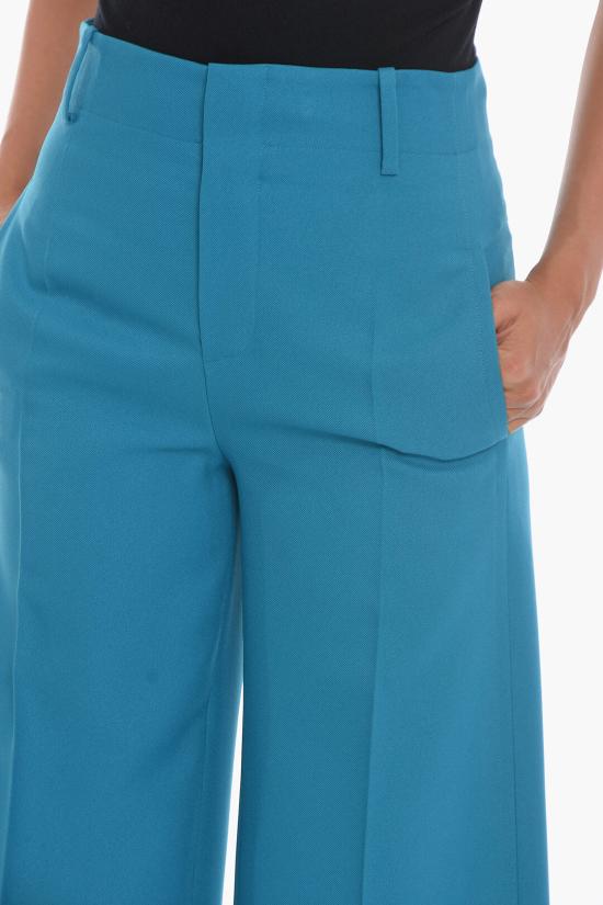  슈퍼 블론드 팔라초 팬츠 TROUSERS CPETROLIO Blue - SUPER BLOND