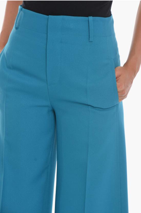  슈퍼 블론드 팔라초 팬츠 TROUSERS CPETROLIO Blue - SUPER BLOND