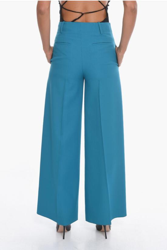  슈퍼 블론드 팔라초 팬츠 TROUSERS CPETROLIO Blue - SUPER BLOND