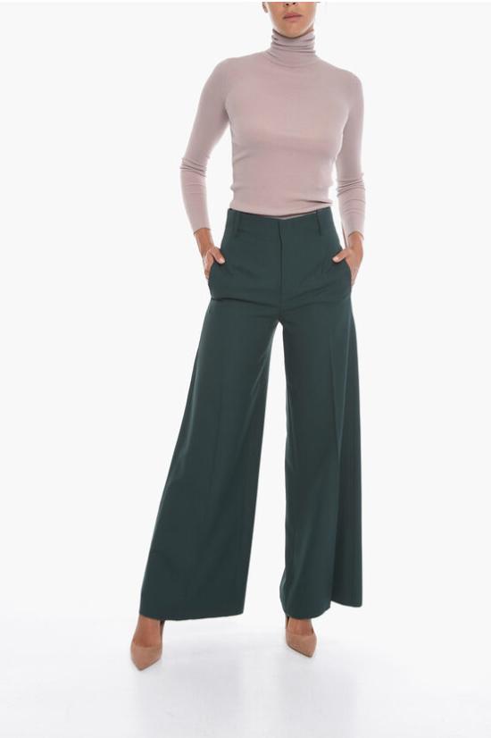  슈퍼 블론드 팔라초 팬츠 TROUSERS CVERDE Green - SUPER BLOND