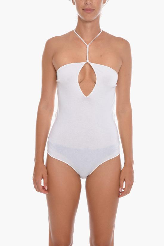  보테가베네타  캐시미어 블렌드 바디수트 632324VKSE09068 White
