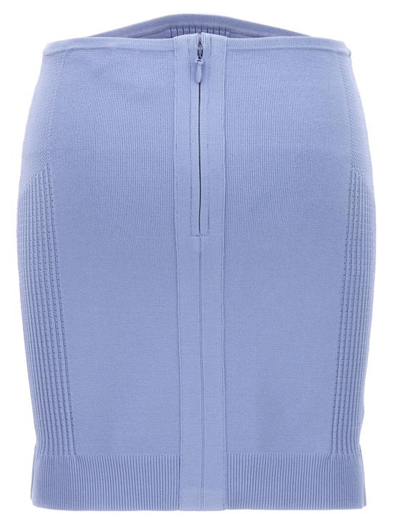  에르베레제 숏 스커트 MRP3438649513 Light Blue - HERVE LEGER