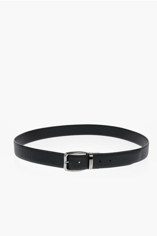  에르메네질도제냐 가죽 벨트 LHJAR B007RZ NER Black - ERMENEGILDO ZEGNA