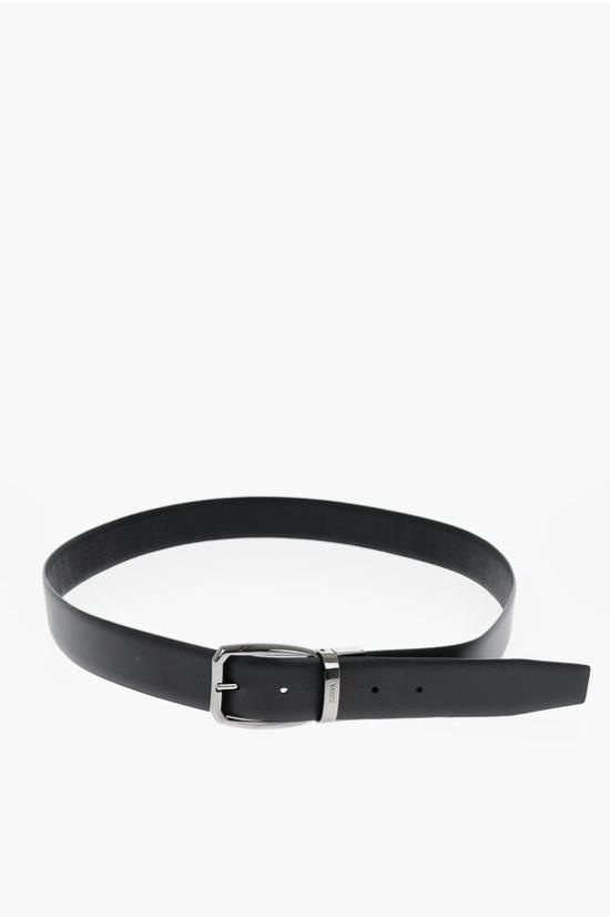  에르메네질도제냐 가죽 벨트 LHJAR B007RZ NER Black - ERMENEGILDO ZEGNA