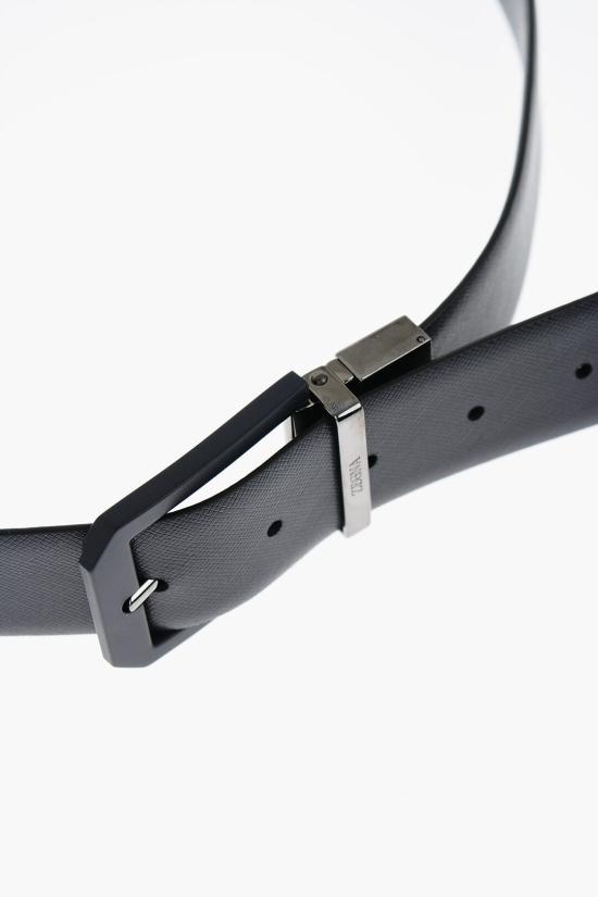  에르메네질도제냐 가죽 벨트 LHVIM B011JZ TBA Blue - ERMENEGILDO ZEGNA