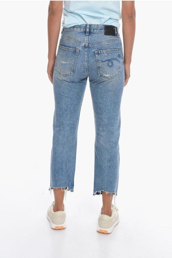  알13 / 여성 보이프렌드 데님 스트레이트 팬츠 스트레이트 팬츠 R13W5083 Light blue BPG - R13