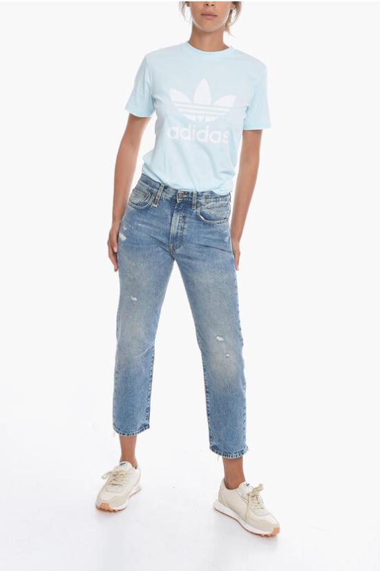  알13 / 여성 보이프렌드 데님 스트레이트 팬츠 스트레이트 팬츠 R13W5083 Light blue BPG - R13