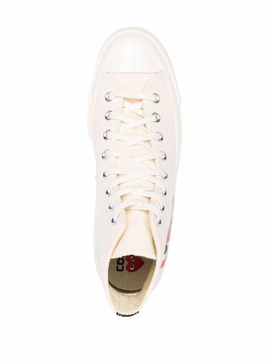  꼼데가르송 플레이 X 컨버스 하트 척테일러 하이탑 P1K112 White - COMME DES GARCONS PLAY CONVERSE
