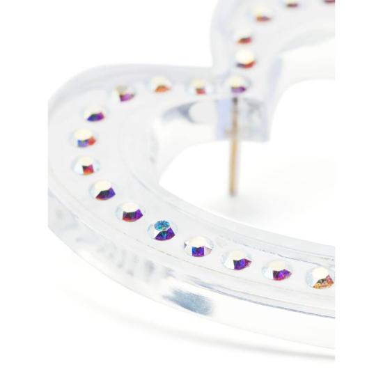  사프 사푸 이어링 BIG HEART EARRINGS TRANS NEUTRALS - SAF SAFU