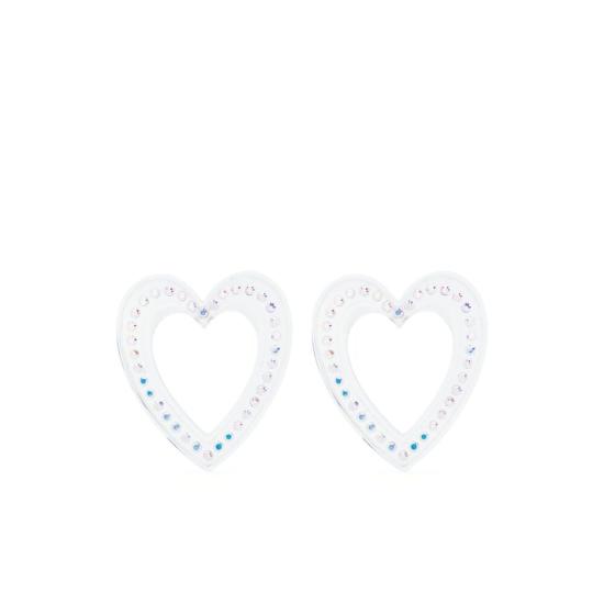  사프 사푸 이어링 BIG HEART EARRINGS TRANS NEUTRALS