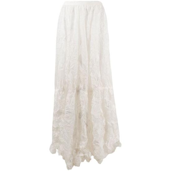  니나리찌 롱 스커트 CJU009SE1346 I1025 WHITE