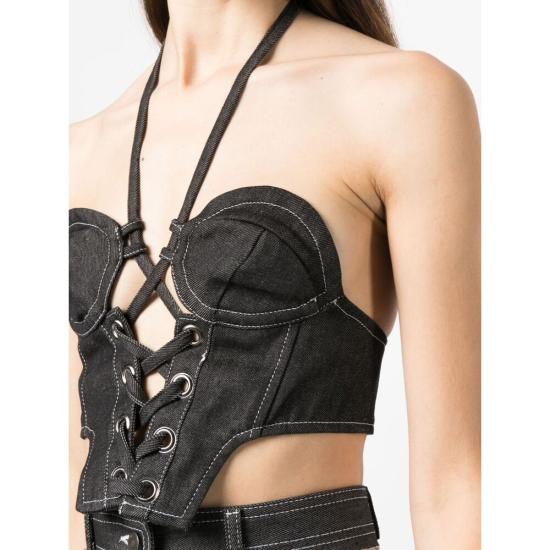  줄퍼 민소매 티셔츠 X TINA TOP BLACK - JULFER