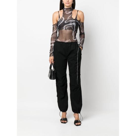  줄퍼 바디수트 티셔츠 226867 6166533 BLACK/GREY - JULFER