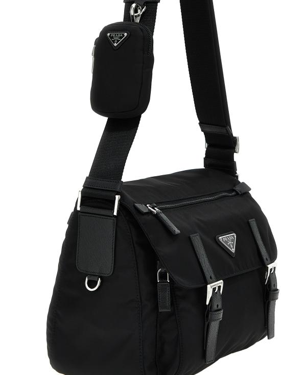 26FW 프라다 삼각로고 리나일론 메신저백 1BD953VB1MRV44F0002 Black - PRADA
