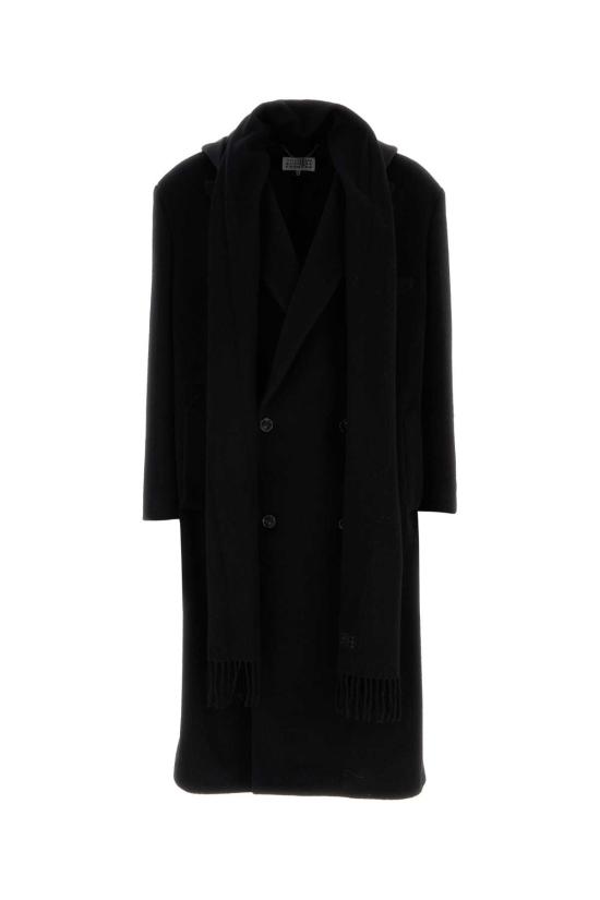  MM6 메종마르지엘라 / 남성 울 혼방 싱글 브레스티드 코트 S62AA0075S78139 900 Black BPG