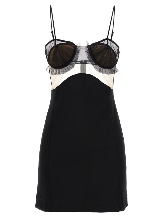  넨시 도자카 숏 원피스 NDAW23DR152BLACK Black