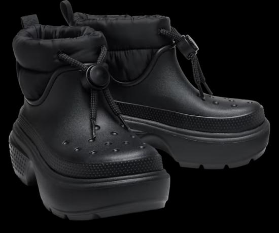  크록스 부츠 209324 STOMP PUFF BOOT BLK Black - CROCS