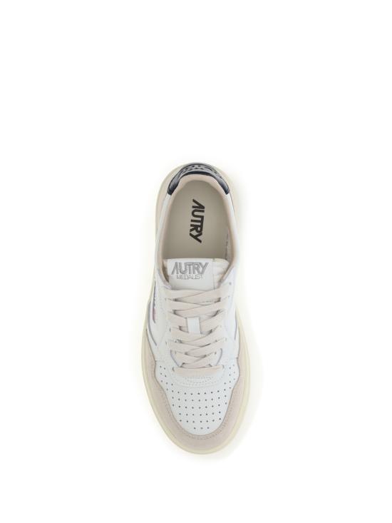 26FW 오트리 메달리스트 로우 레더 스니커즈 AULWLS28 WHTBLUE WHITE - AUTRY