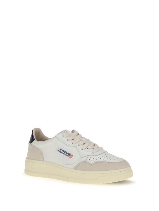 26FW 오트리 메달리스트 로우 레더 스니커즈 AULWLS28 WHTBLUE WHITE - AUTRY